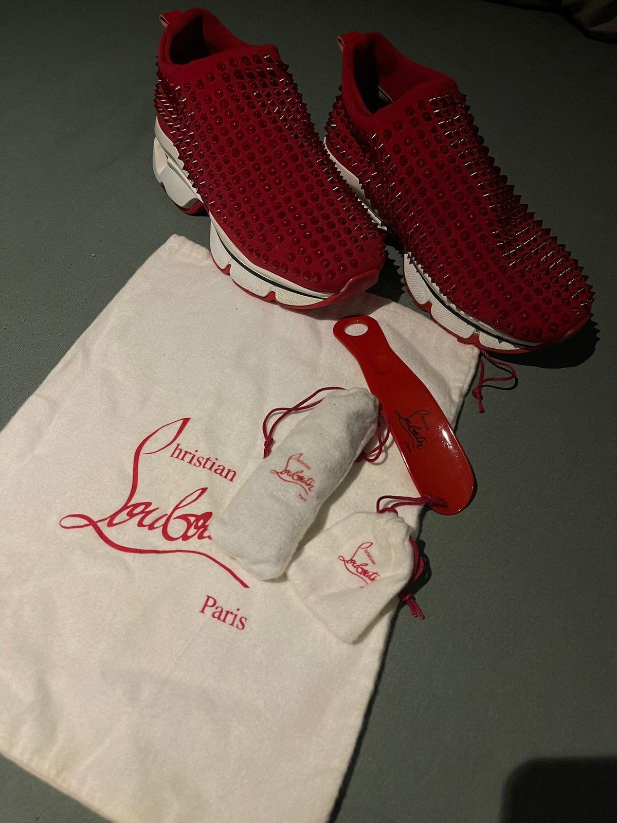 Christan Louboutin sneakers, Kleding | Heren, Schoenen, Overige kleuren, Ophalen of Verzenden, Sneakers of Gympen, Zo goed als nieuw