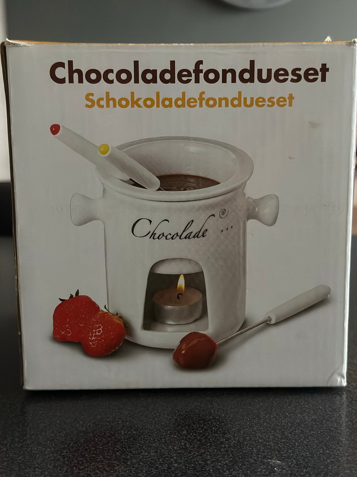 Chocoladefondueset - Nieuw in doos, Ophalen of Verzenden, Nieuw, Waxinelicht, Fondueset