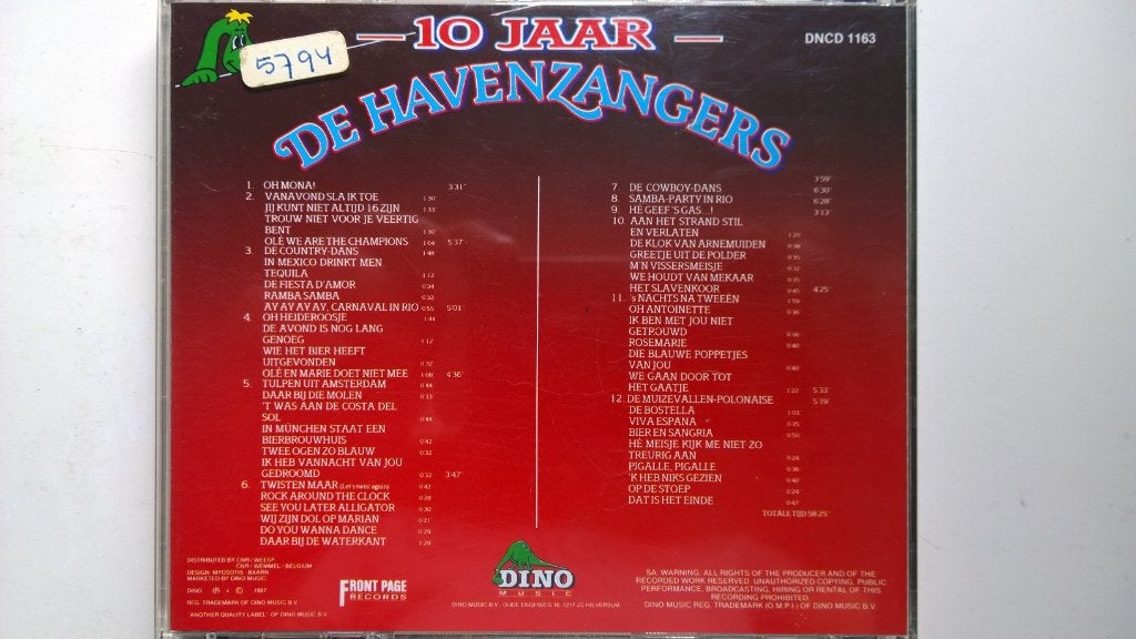 De Havenzangers - 10 Jaar, Ophalen of Verzenden, Zo goed als nieuw, Feestmuziek, Album