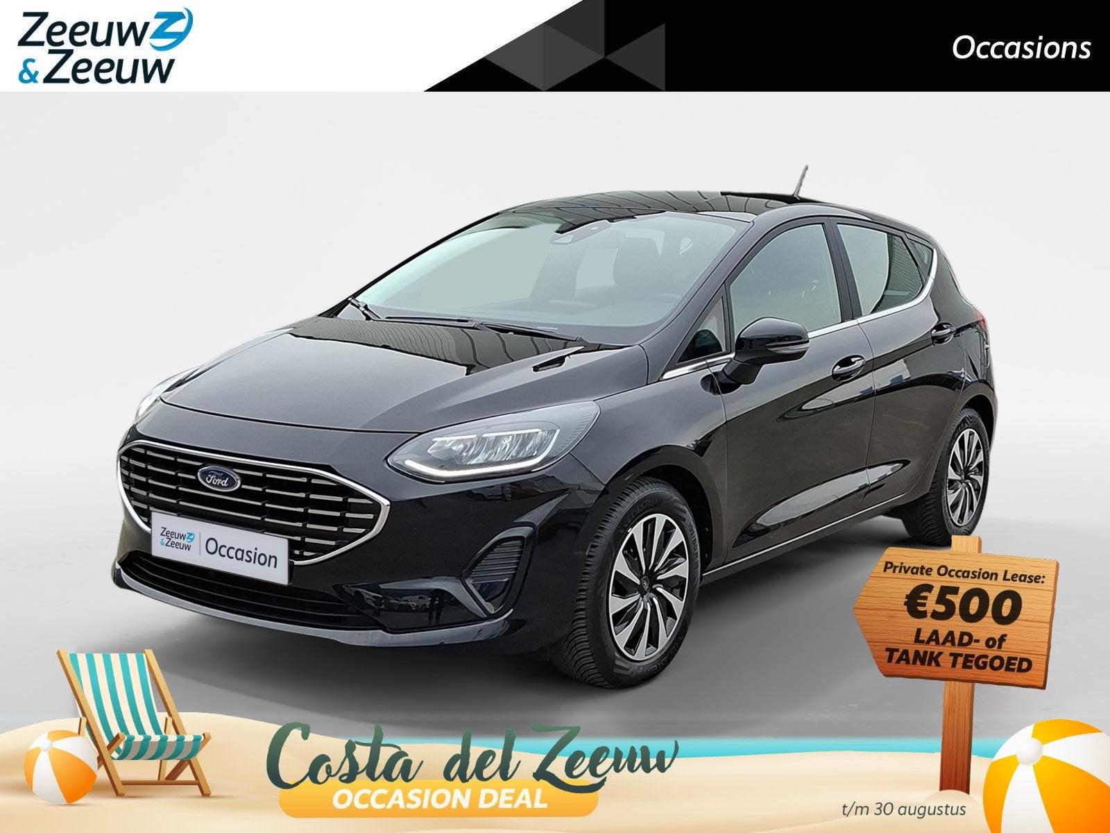 Ford Fiesta 1.0 EcoBoost Hybrid Titanium | Dealeronderhouden, Auto's, Voorwielaandrijving, 12 maanden, Gebruikt, Euro 6