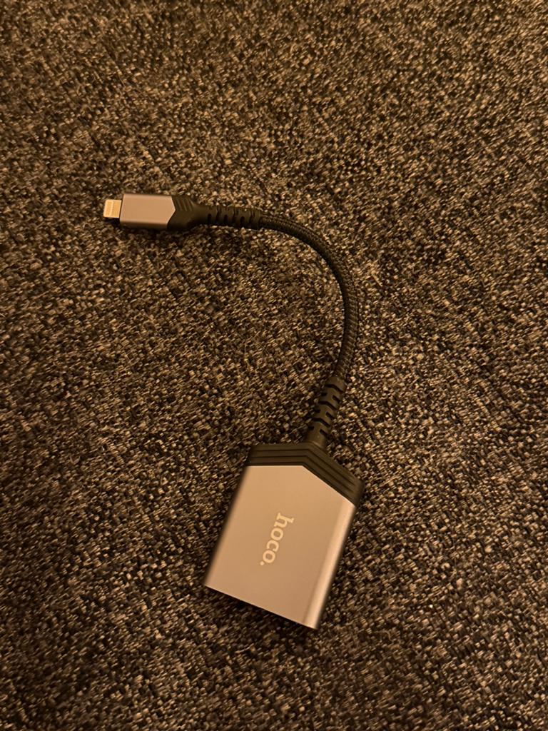 Hoco UA25 Apple Lightning Card Reader SD/TF Grijs, Ophalen of Verzenden, Nieuw, Overige typen