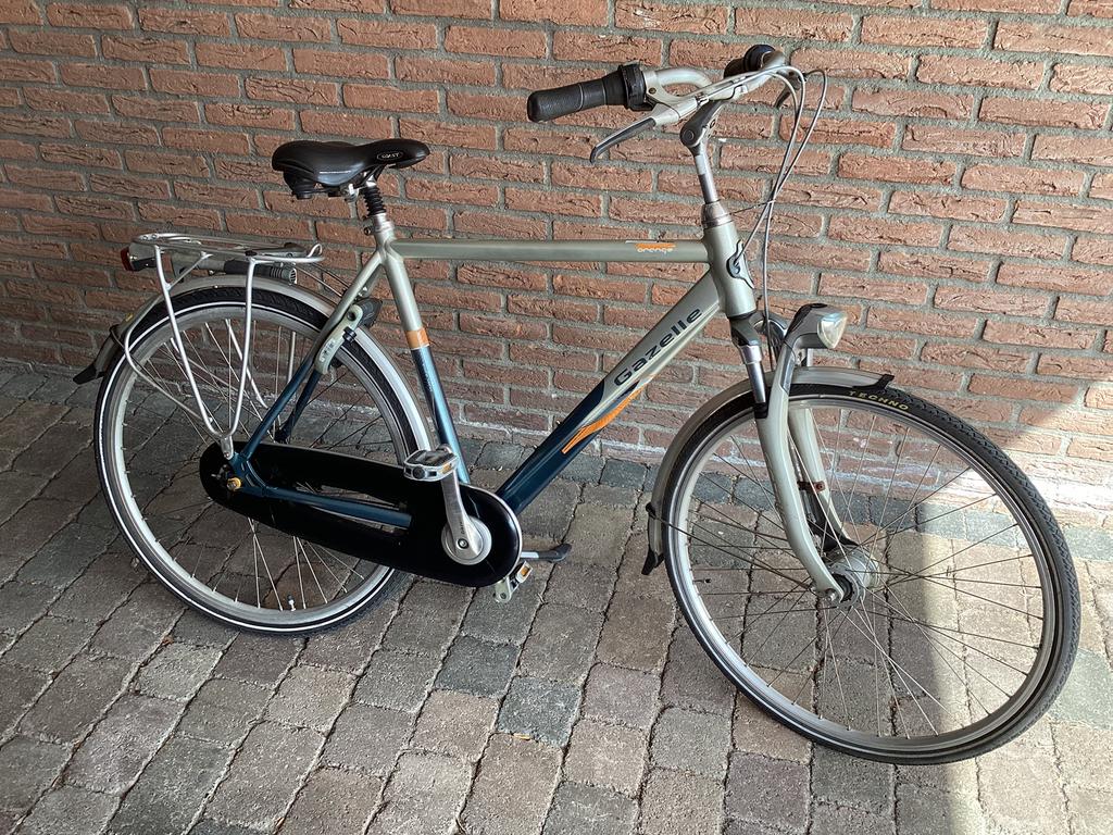 Gazelle orange plus herenfiets, Ophalen, Versnellingen, Zo goed als nieuw, 57 tot 61 cm
