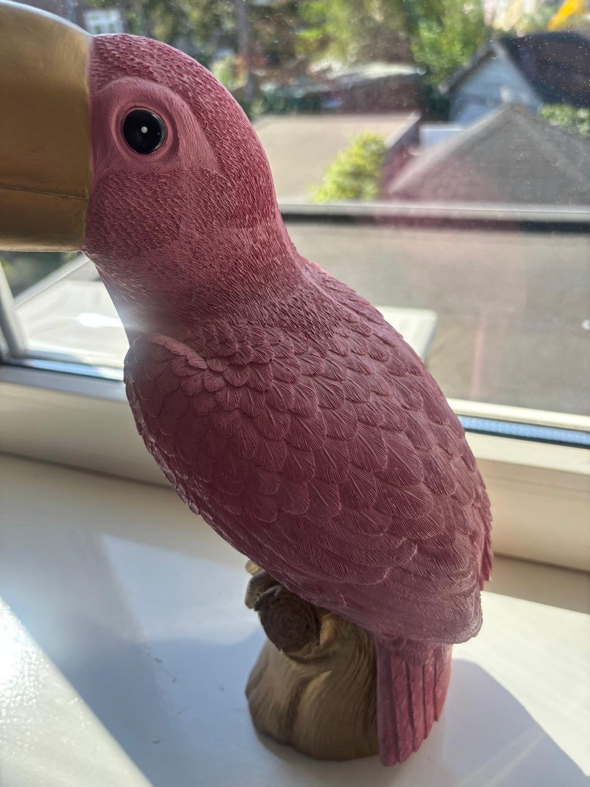 Roze Toekan Beeldje - Decoratief en Kleurrijk, Ophalen, Overige stijlen, Zo goed als nieuw, Roze