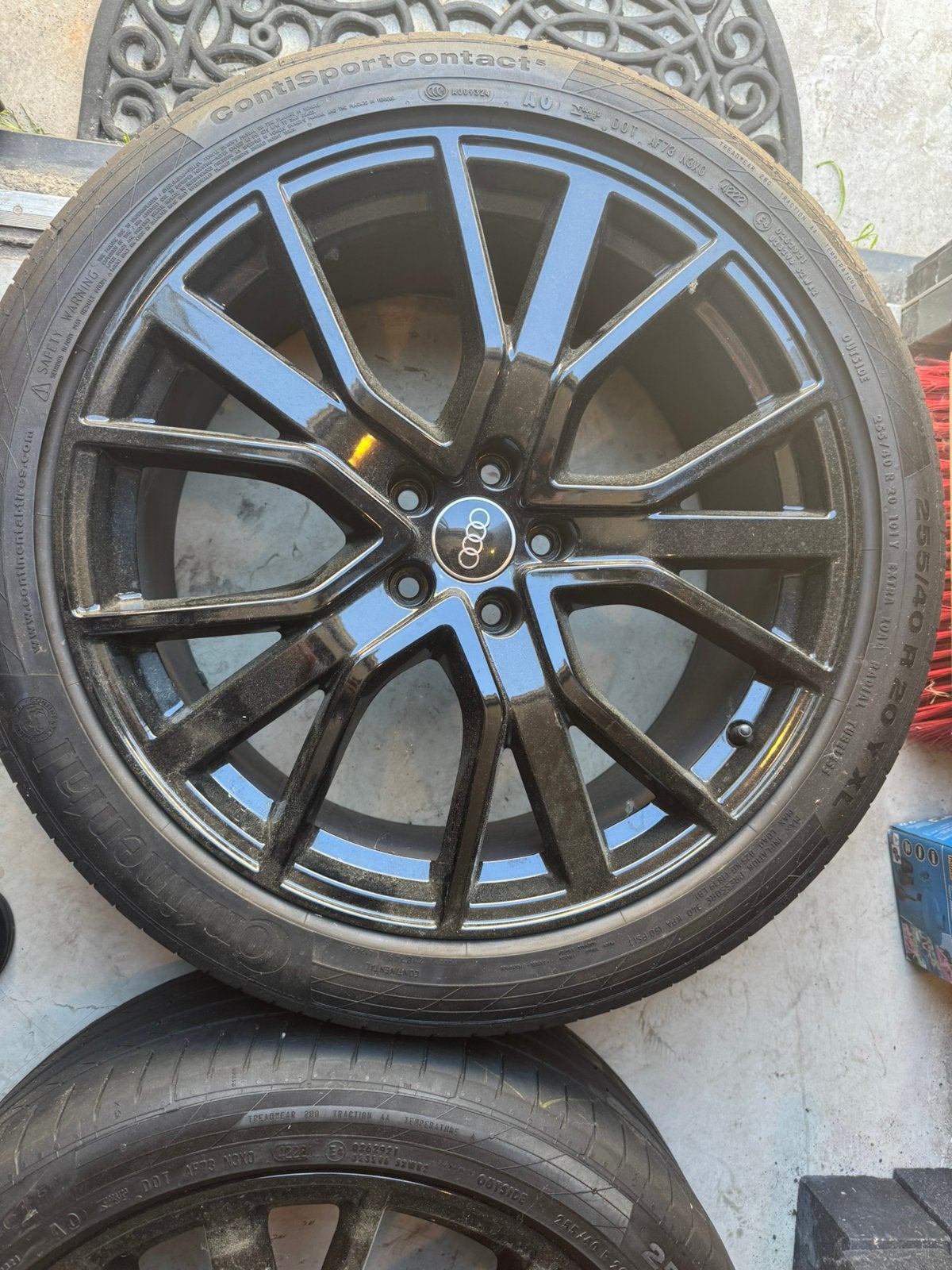 Originele 20” SCHADEVRIJE Audi velgenset met conti banden!, Ophalen, 255 mm, 20 inch, Zomerbanden