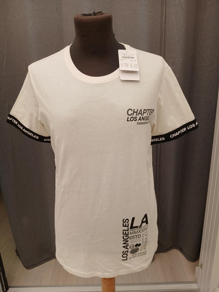 Nieuw wit/zwart Chapter t-shirt maat S, Kleding | Heren, Chapter, Wit, Nieuw, Ophalen of Verzenden