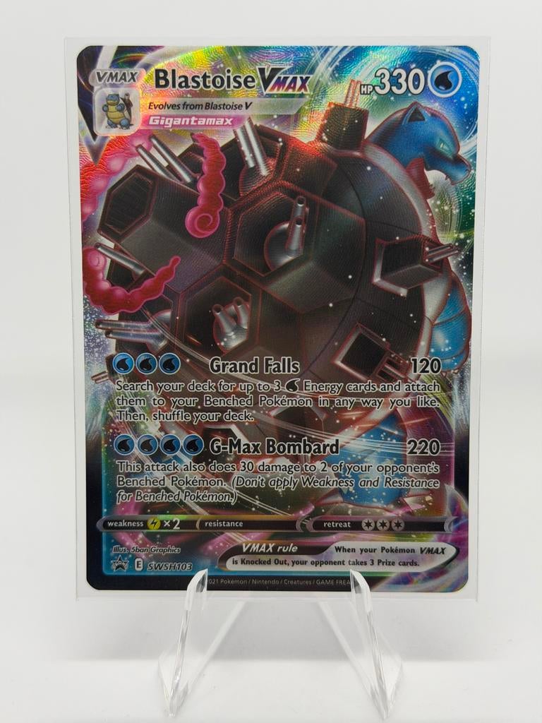 Blastoise VMAX | Promo | SWSH103 | NM, Ophalen of Verzenden, Zo goed als nieuw, Losse kaart, Foil