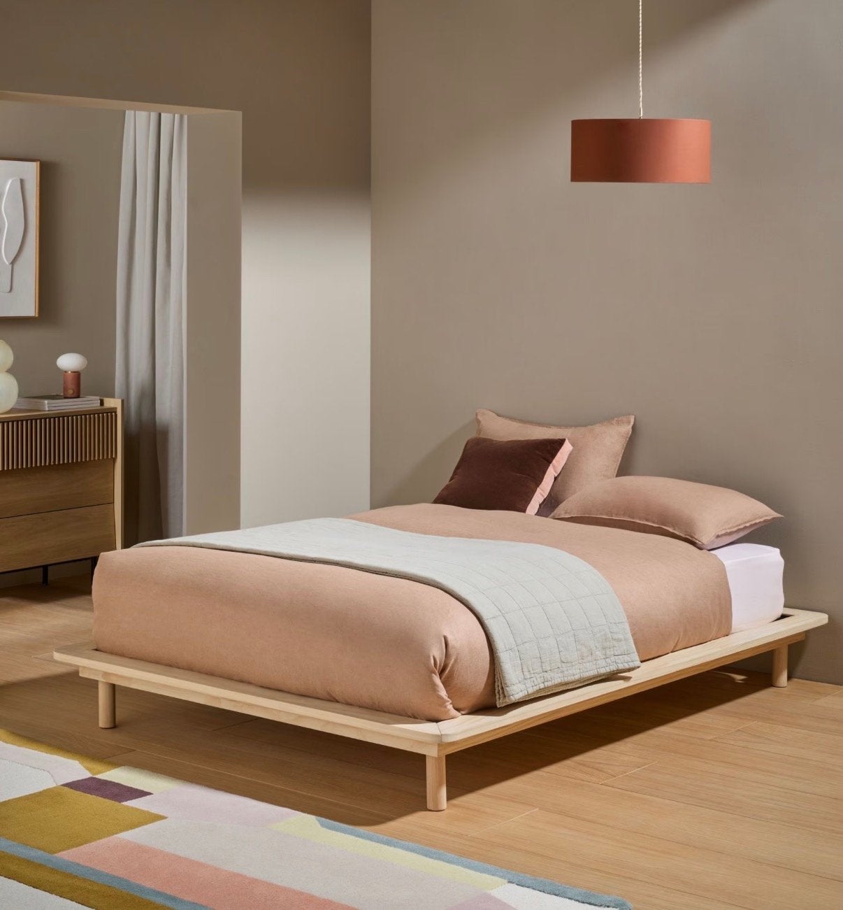 Houten Platform Bed Made 140x200, Overige kleuren, Twijfelaar, 200 cm, Hout