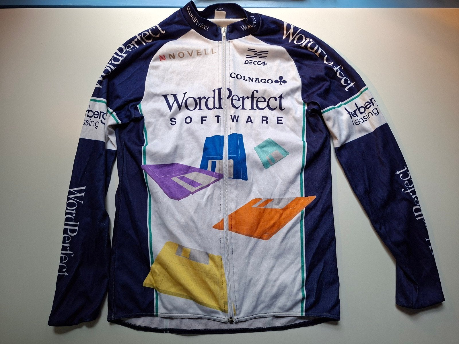 Vintage WordPerfect Colnago Prof Wielershirt maat L, Ophalen of Verzenden