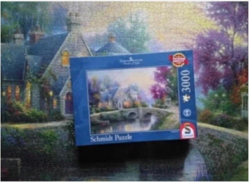 Schmidt puzzel Thomas Kinkade 'Lamplight Manor' 3000 stukjes, Ophalen, Meer dan 1500 stukjes, Zo goed als nieuw, Legpuzzel