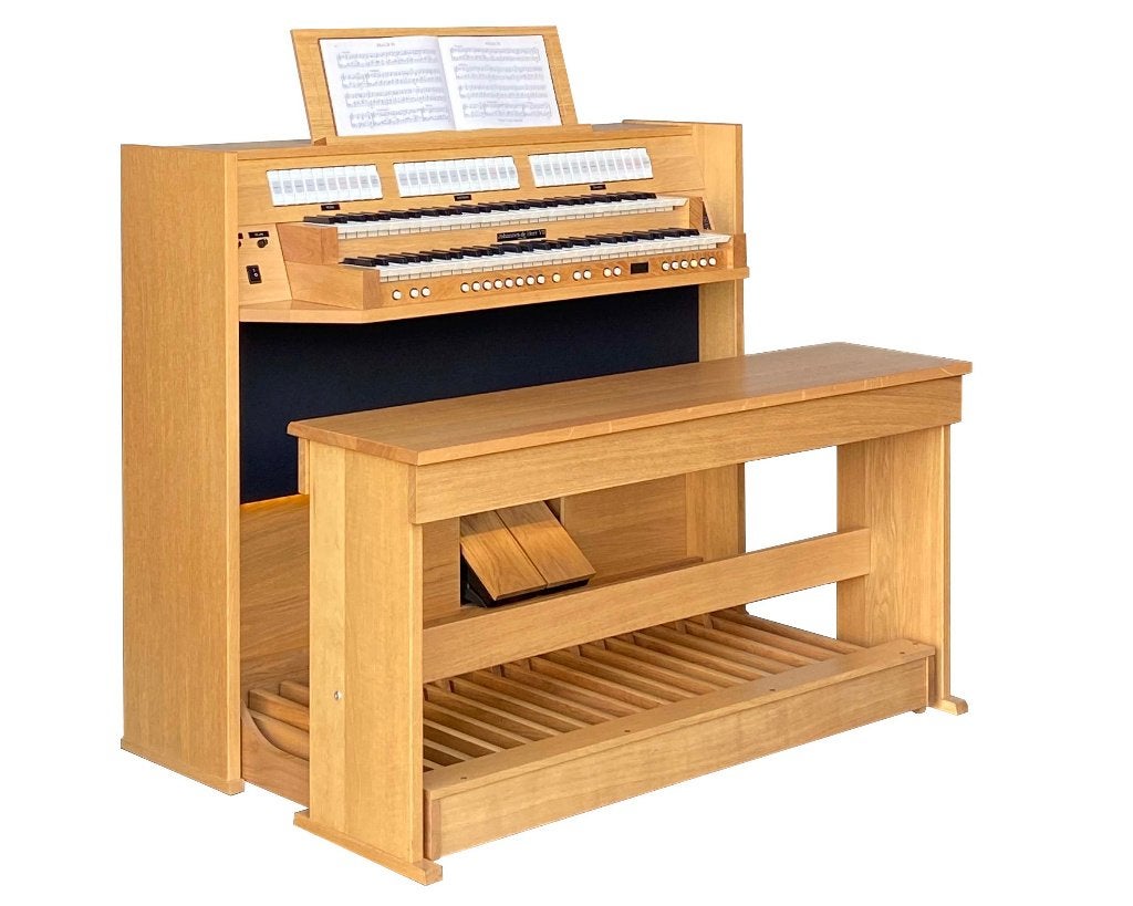 Joh de Heer VII Content, moderne blank eiken kast, Ophalen, Zo goed als nieuw, 2 klavieren, Orgel