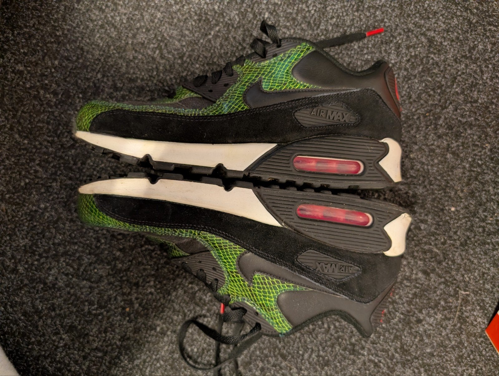 Nike Air Max 90 QS 'Green Python' - Maat 44, Overige kleuren, Nike, Ophalen of Verzenden, Sneakers of Gympen