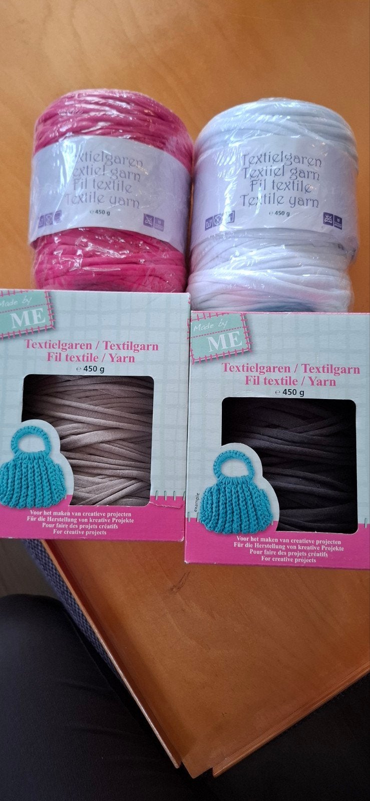 Textielgaren / Textilgarn / Fil textile / Yarn - 450g, Ophalen of Verzenden, Nieuw, Breien of Haken, Wol of Garen