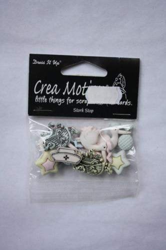 3 st. Crea Motion stork stop, Hobby en Vrije tijd, Ophalen of Verzenden, Nieuw, Versiering of Embellishment, Overige merken