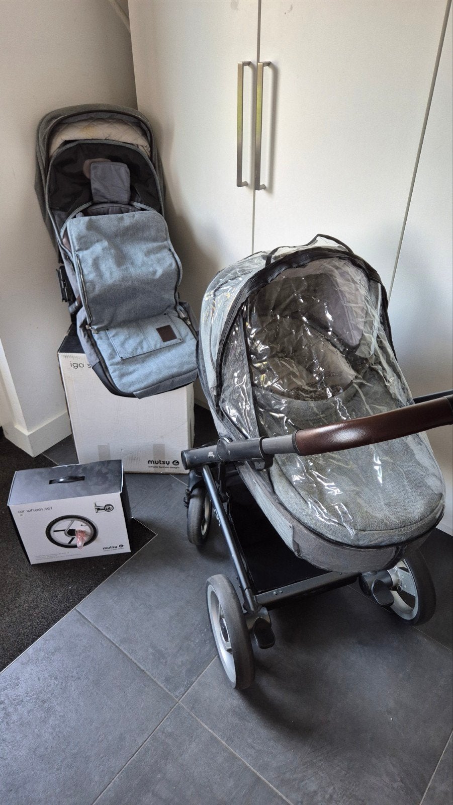 Mutsy iGo wandelwagen, Ophalen, Gebruikt, Verstelbare duwstang, Combiwagen