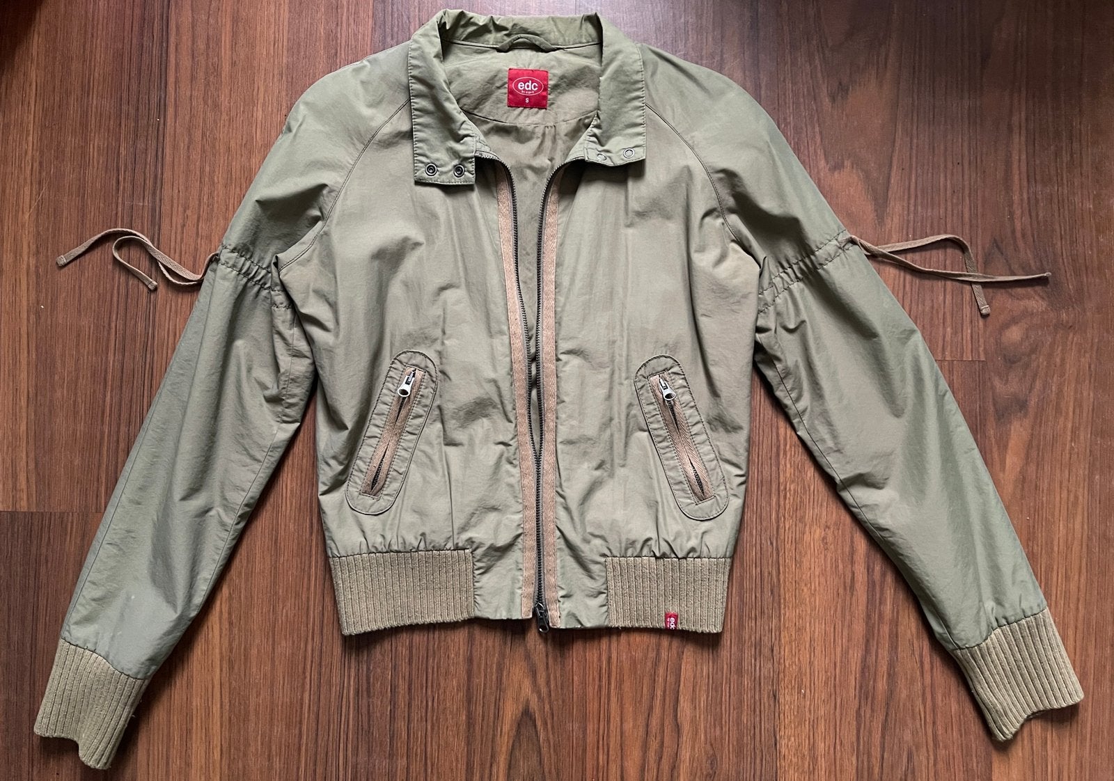 Vintage EDC bomberjack legergroen, S, Kleding | Dames, Ophalen of Verzenden, Gedragen, Maat 36 (S), Groen