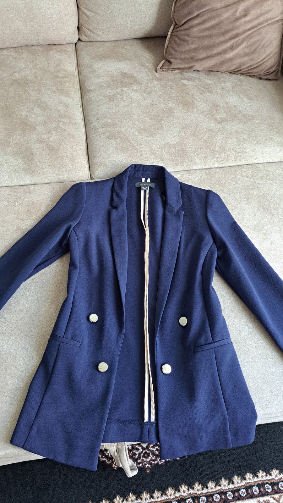 Primark Donkerblauw colbert Jasje blazer Maat 34 (XS), Kleding | Dames, Ophalen of Verzenden, Zo goed als nieuw, Jasje, Maat 34 (XS) of kleiner