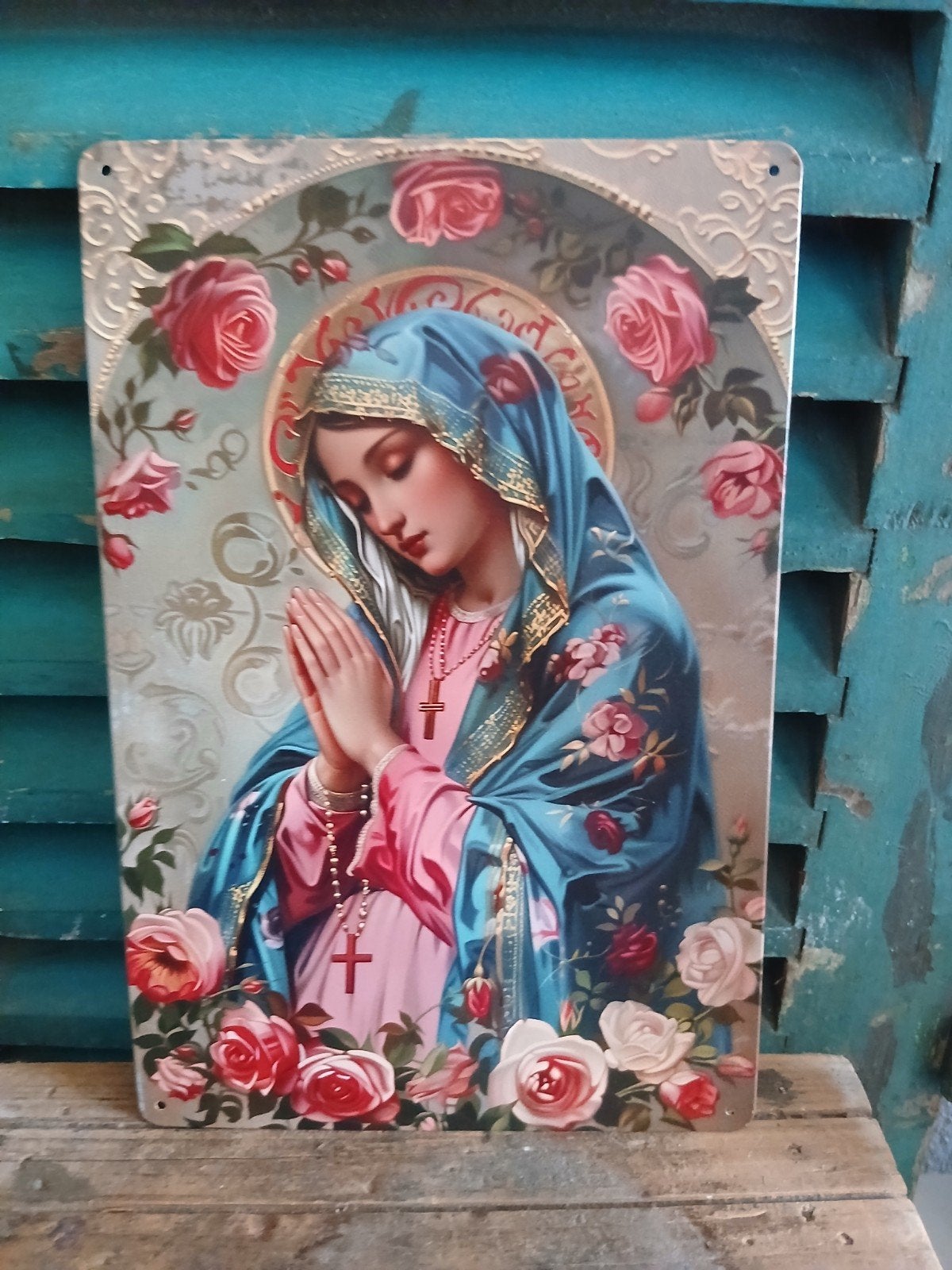 metalen afbeelding Maria, Ophalen of Verzenden