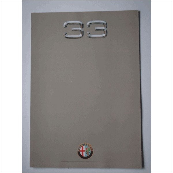 Alfa Romeo 33 Brochure 1989 #1 Nederlands, Ophalen of Verzenden, Gelezen, Alfa Romeo