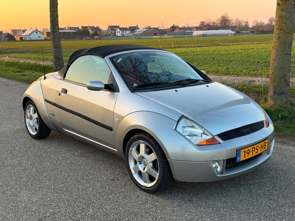 Ford Streetka Ka 1.6 Futura APK 02-2027 Airco Leder NAP, Auto's, Ford, 1599 cc, Handgeschakeld, Euro 4, Zilver of Grijs