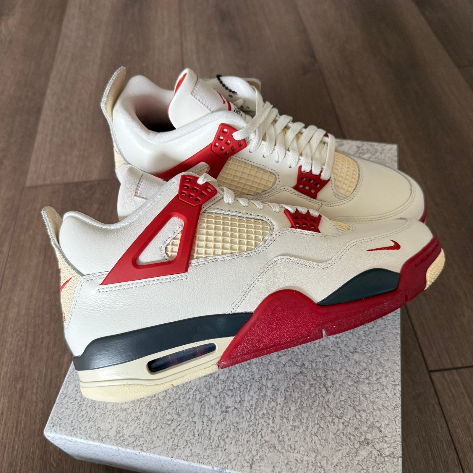 Nike air Jordan 4 nigel sylvester brick after brickmaat 43, Wit, Nieuw, Ophalen of Verzenden, Sneakers of Gympen
