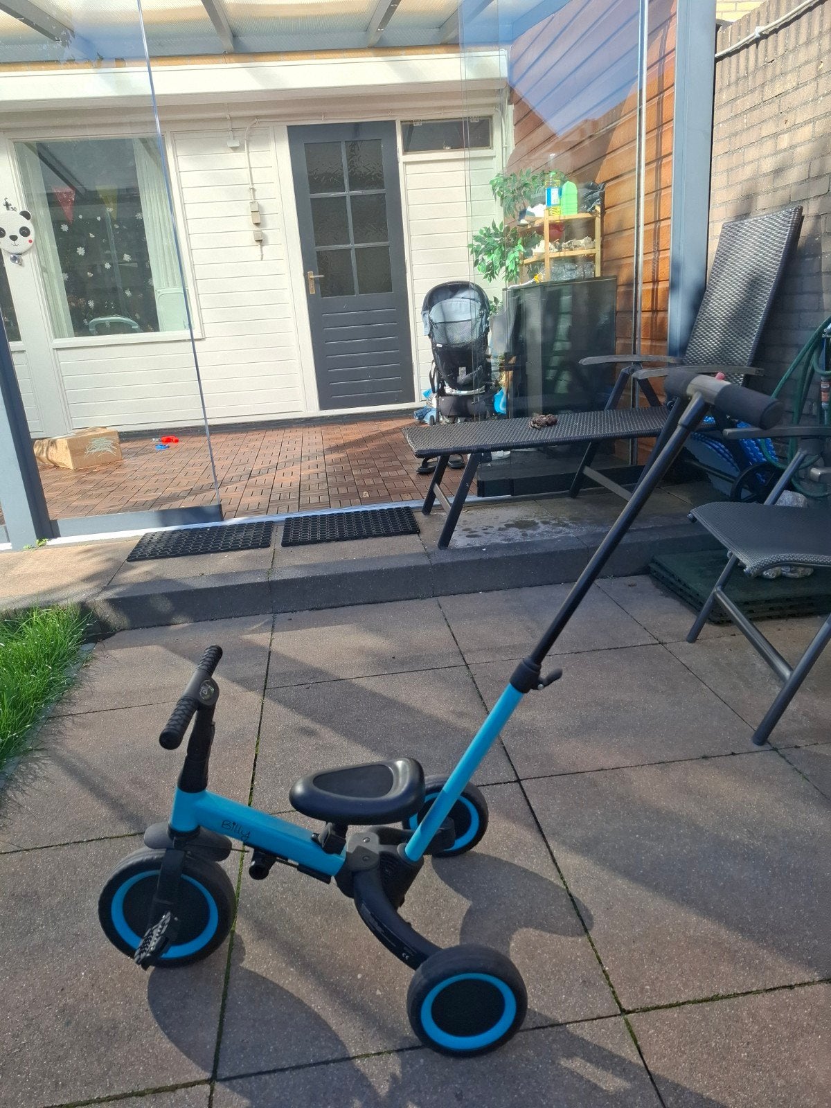 Billy 4-in-1 loopfiets/driewieler met duwstang, Ophalen of Verzenden, Zo goed als nieuw, Loopfiets