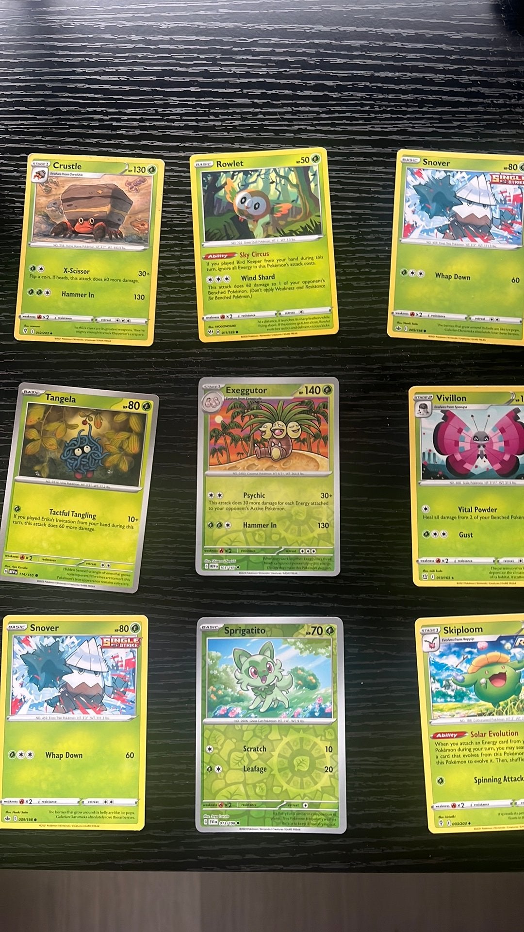 26 Grass Pokemon Kaarten In Top Staat!, Ophalen of Verzenden, Zo goed als nieuw, Meerdere kaarten