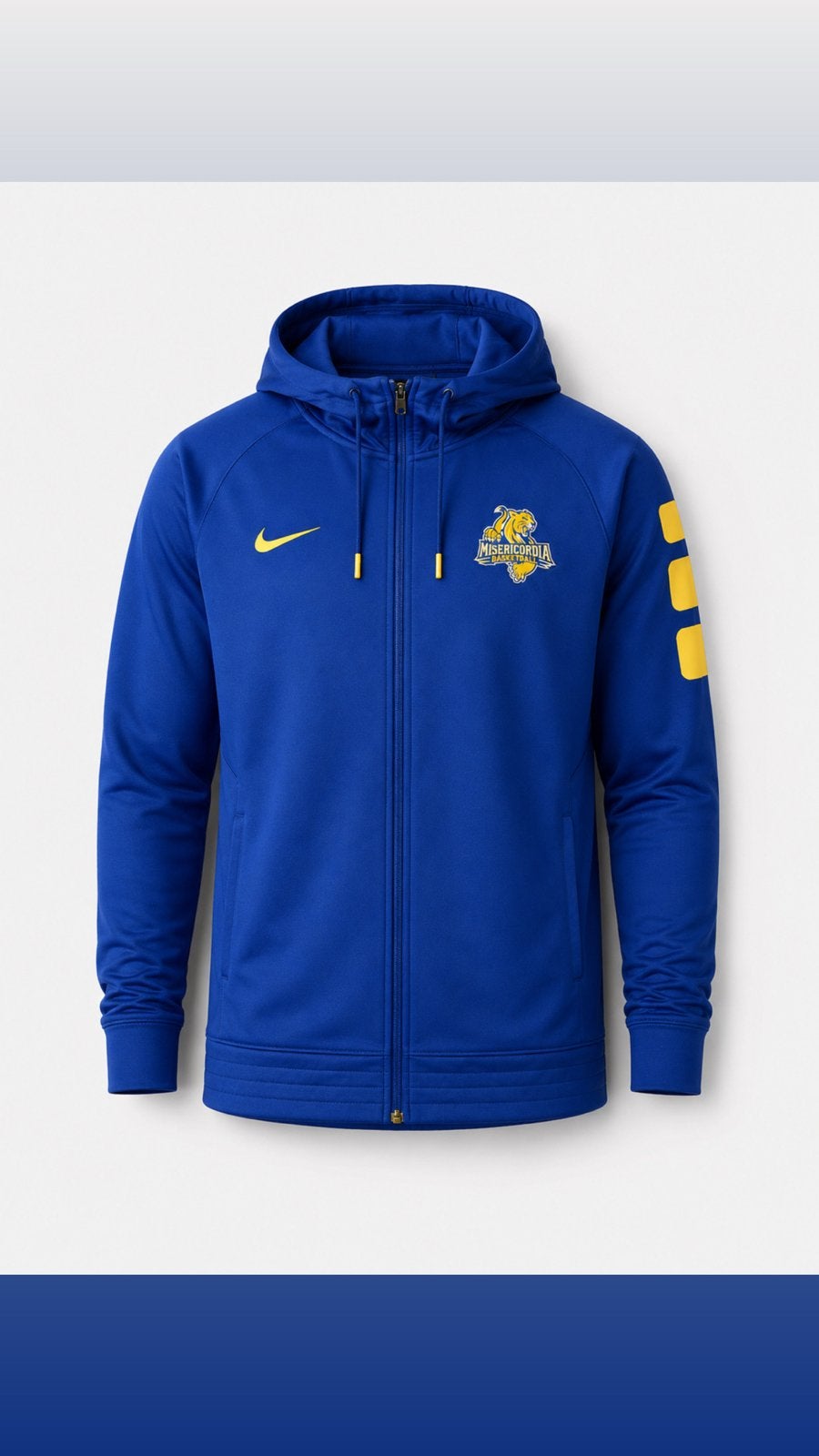 Nike Misericordia Basketball Hoodie - Maat L - Blauw, Kleding | Heren, Jassen | Zomer, Ophalen of Verzenden, Zo goed als nieuw