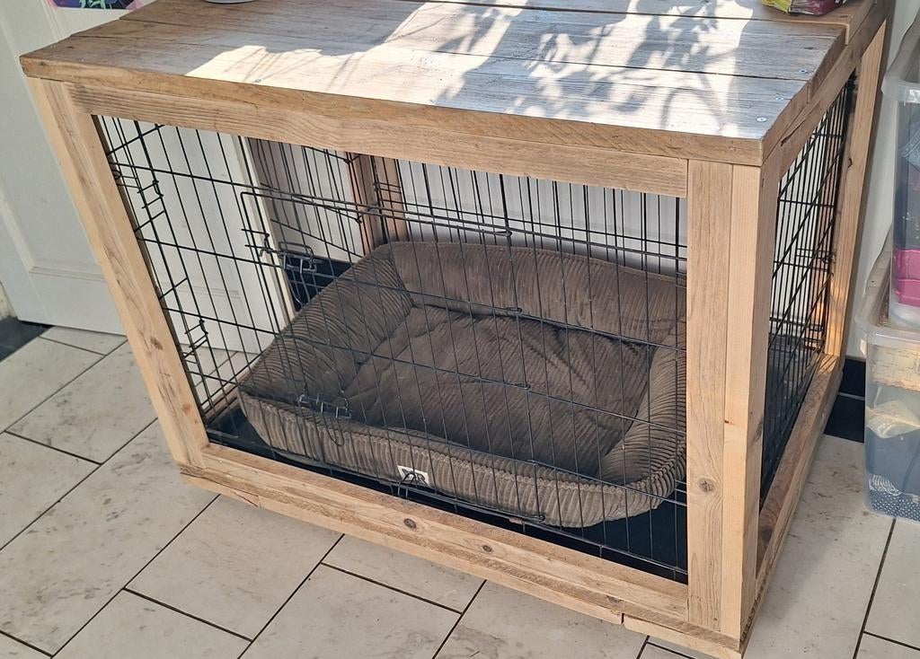 Houten grote bench, Dieren en Toebehoren, Hondenbenches, Ophalen, Zo goed als nieuw