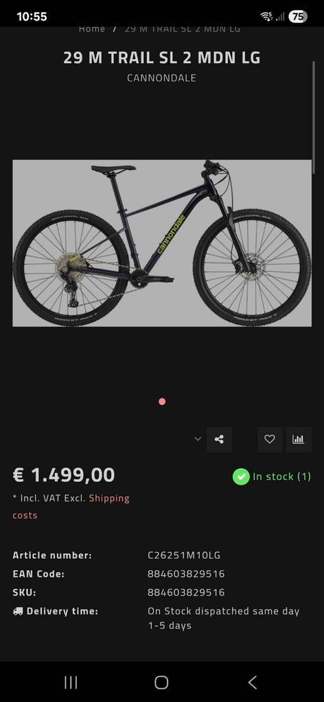 Hardtrail mountainbike, 10 tot 15 versnellingen, Nieuw, Overige maten, Ophalen