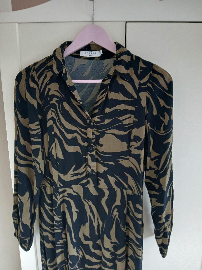 Costes jurk groen zwart XS, Verzenden, Zo goed als nieuw, Costes, Maat 34 (XS) of kleiner