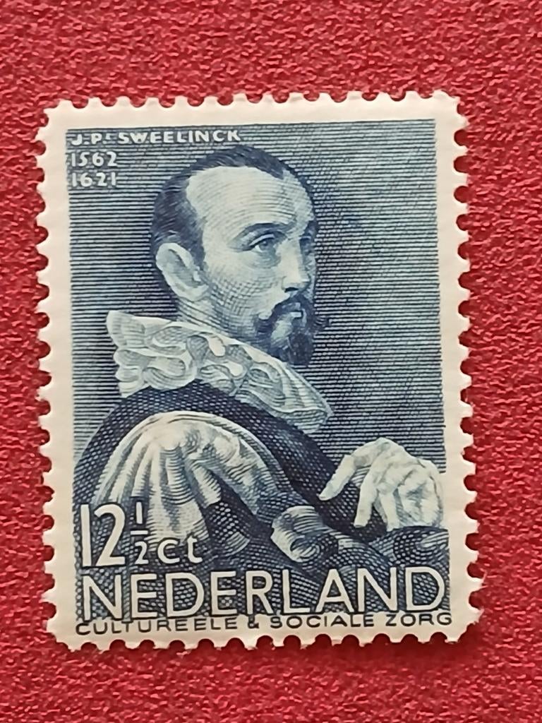 Nederlandse postzegel J.P. Sweelinck postfri 1935, 12,5 cent, Ophalen of Verzenden, T/m 1940, Postfris