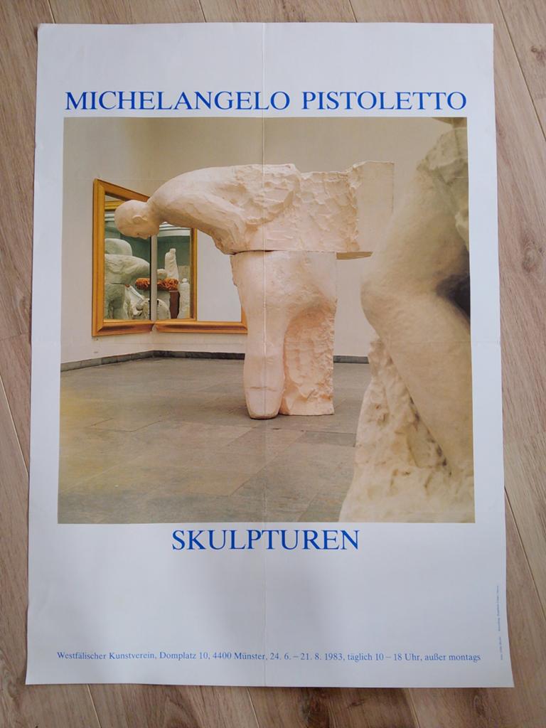 Michelangelo Pistoletto Skulpturen Poster 1983, Ophalen of Verzenden, A1 t/m A3, Overige onderwerpen, Rechthoekig Staand