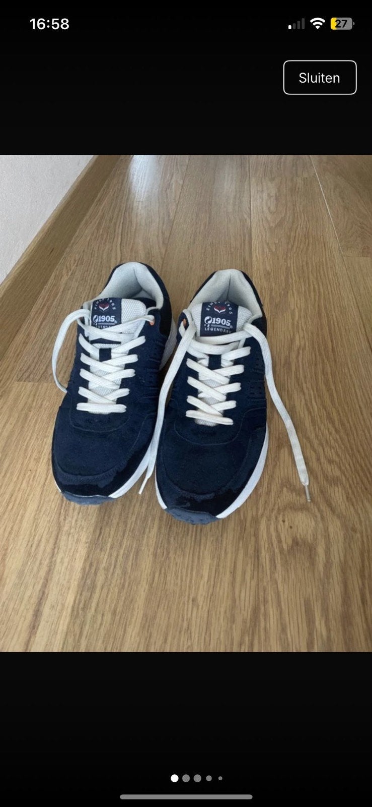 Quick donkerblauwe sneakers, maat 44, zo goed als nieuw, Blauw, Quick 1905., Ophalen of Verzenden, Sneakers of Gympen