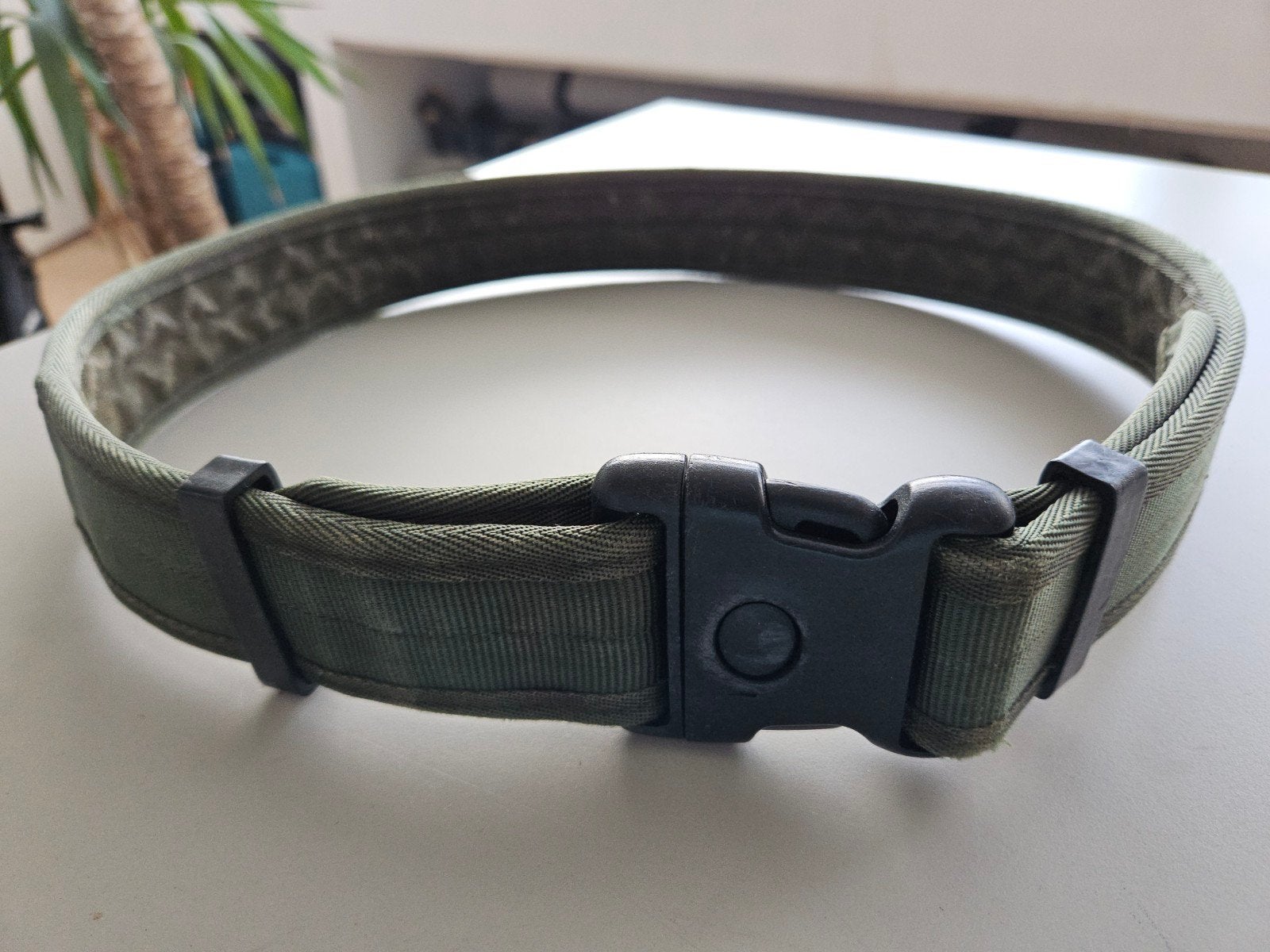 Defensie koppel / combat belt groen, Ophalen of Verzenden, Landmacht, Nederland, Kleding of Schoenen