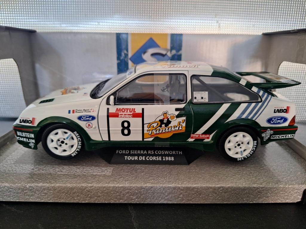 Ford Sierra RS Cosworth Tour de Corse #8 Schaal 1:18, Hobby en Vrije tijd, Modelauto's | 1:18, Auto, Nieuw, Ophalen of Verzenden