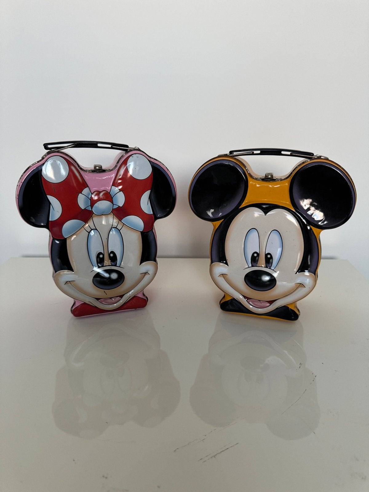 Blikken broodtrommeltjes, Mickey en Minnie, Ophalen of Verzenden, Gebruikt
