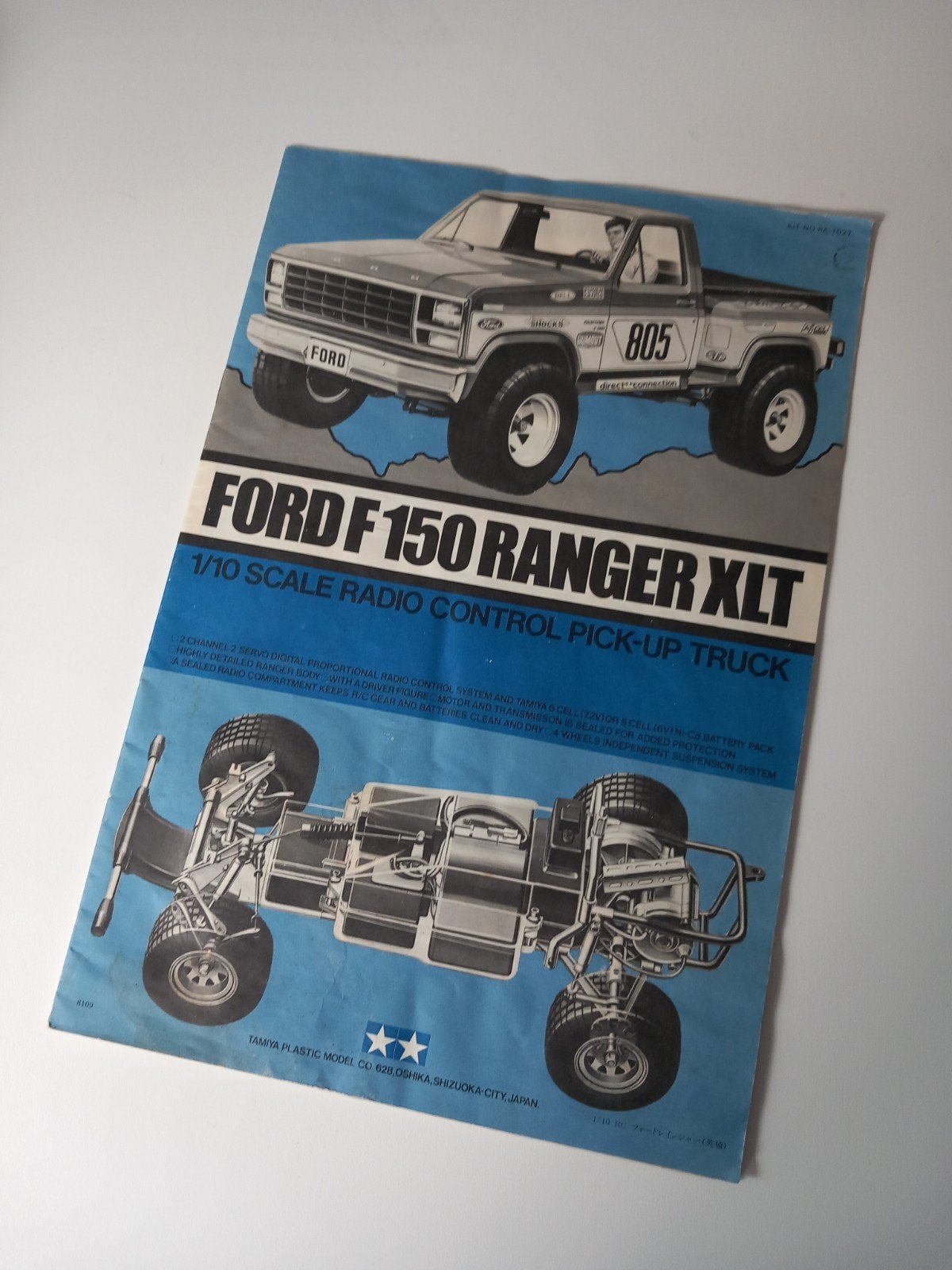 Vintage Tamiya Ford F-150 Ranger XLT Handleiding, Hobby en Vrije tijd, Elektro, Gebruikt, Auto offroad, Ophalen of Verzenden