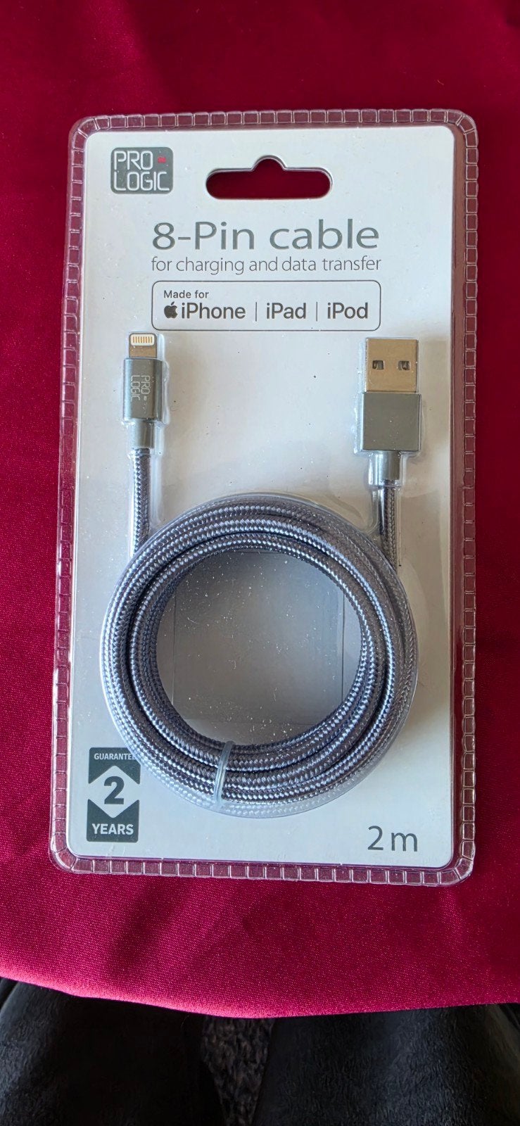 Pro Logic 8-Pin Kabel voor iPhone, iPad, iPod - 2 Meter, Ophalen of Verzenden, Nieuw, Snoer of kabel, Apple