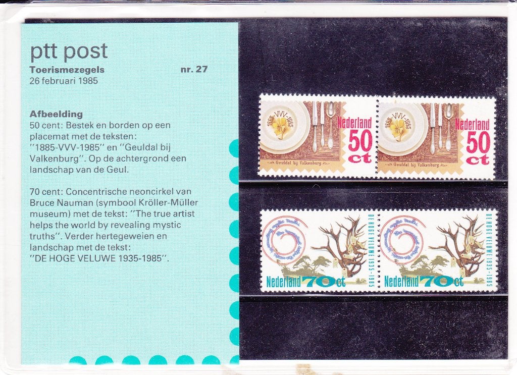 Nederland. Postzegelmapje M27. NVH 1322-1323 **, Postzegels en Munten, Postzegels | Nederland, Ophalen of Verzenden, Na 1940, Postfris