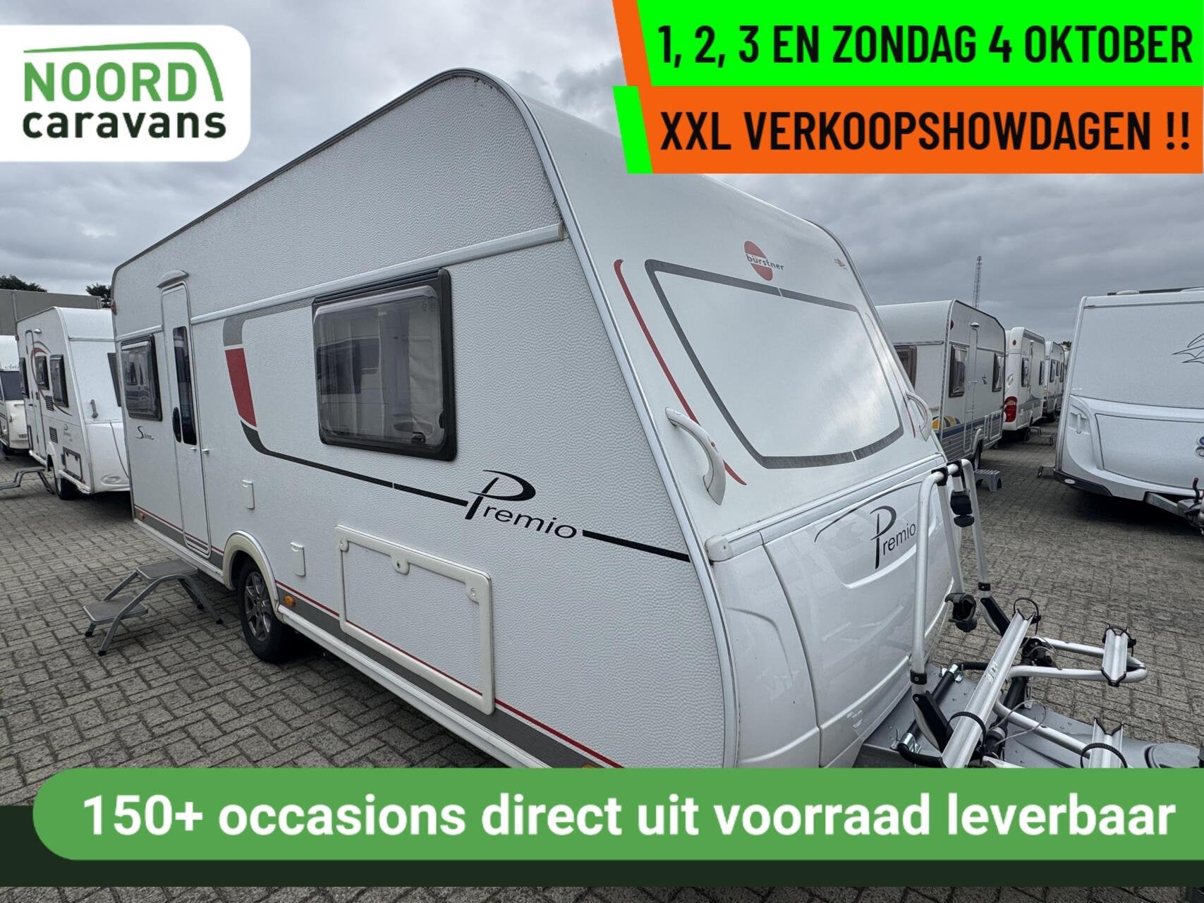 Burstner PREMIO - XXL VERKOOPSHOW 1,2,3 & 4 OKT. 10-17 UUR, Caravans en Kamperen, Rondzit, 7 tot 8 meter, Bedrijf, Bürstner