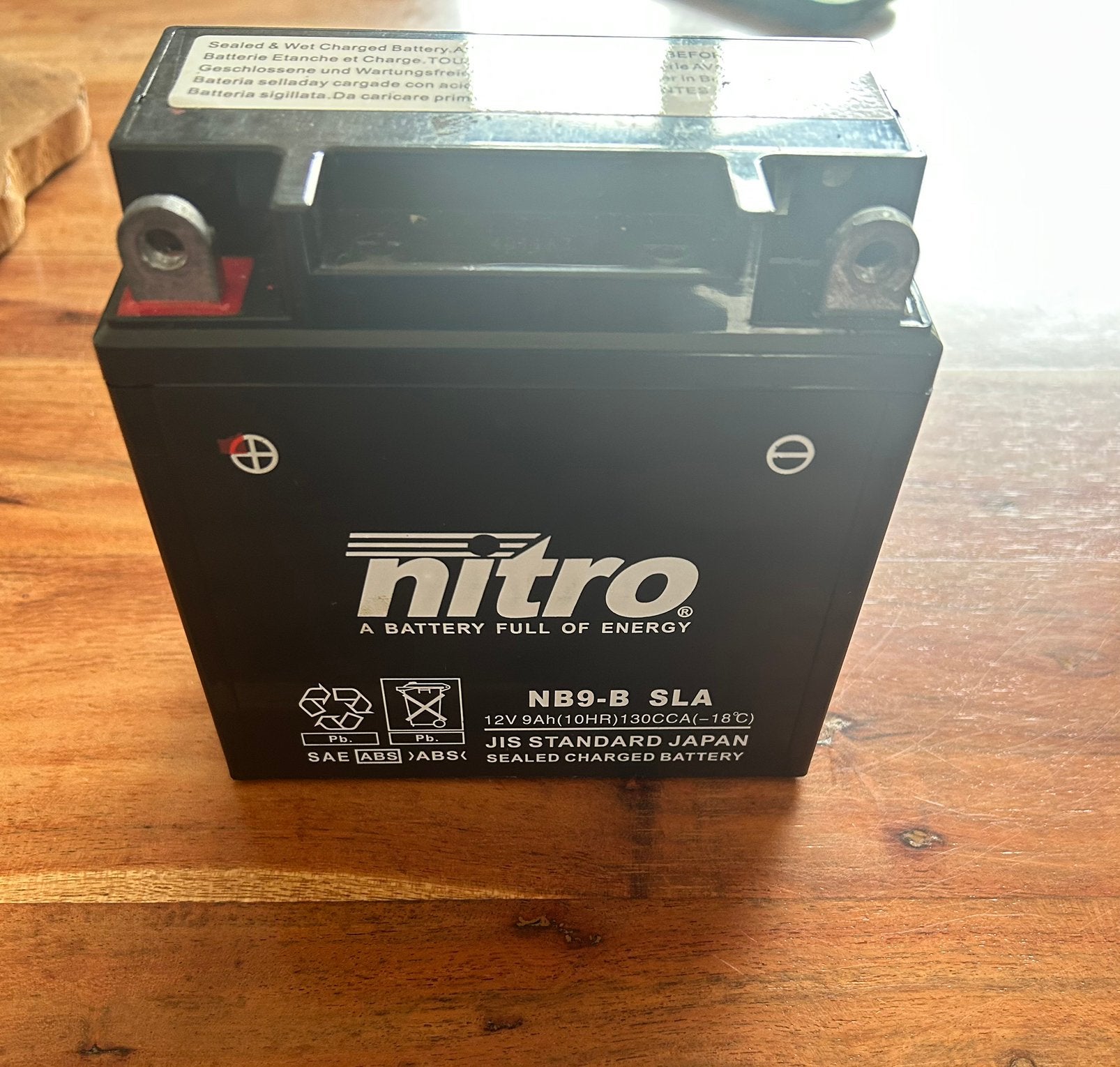 Nitro accu 12V 9Ah voor brommer/scooter, Ophalen of Verzenden, Nieuw