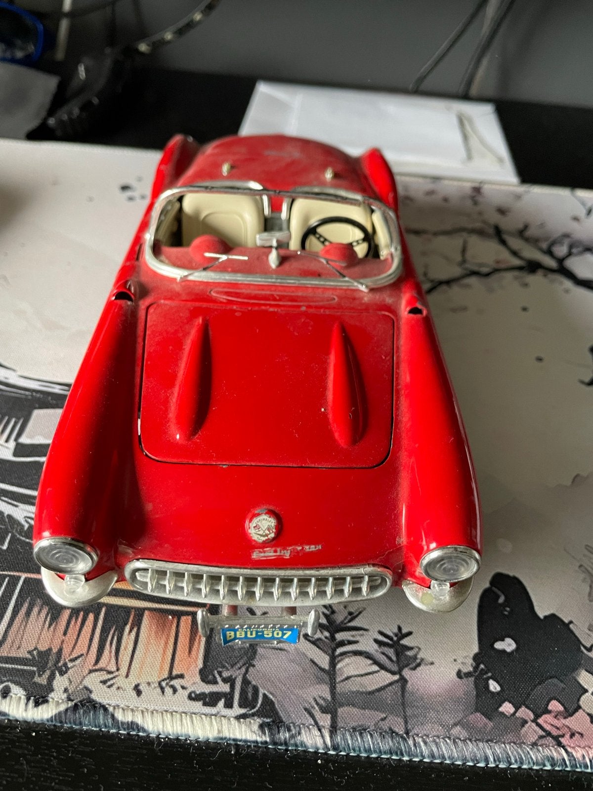 Bburago Chevrolet Corvette 1957 Schaalmodel 1:18, Ophalen, Gebruikt, Auto, Bburago