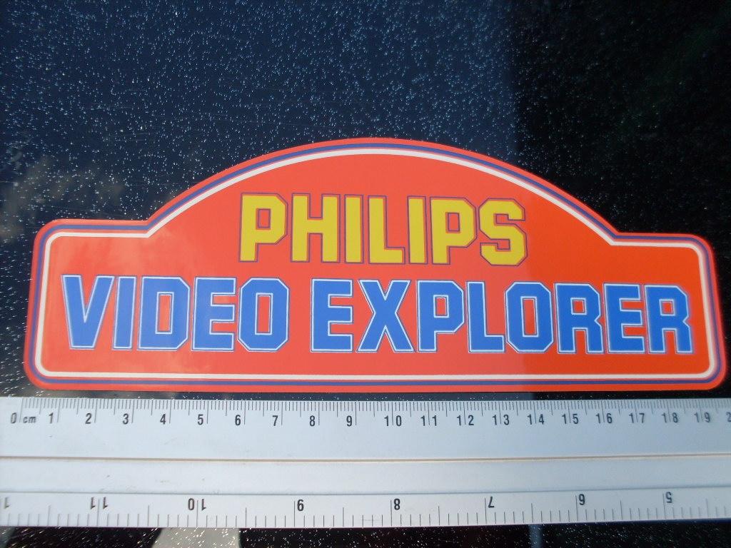 sticker philips video explorer logo, Verzamelen, Stickers, Verzenden, Zo goed als nieuw, Merk