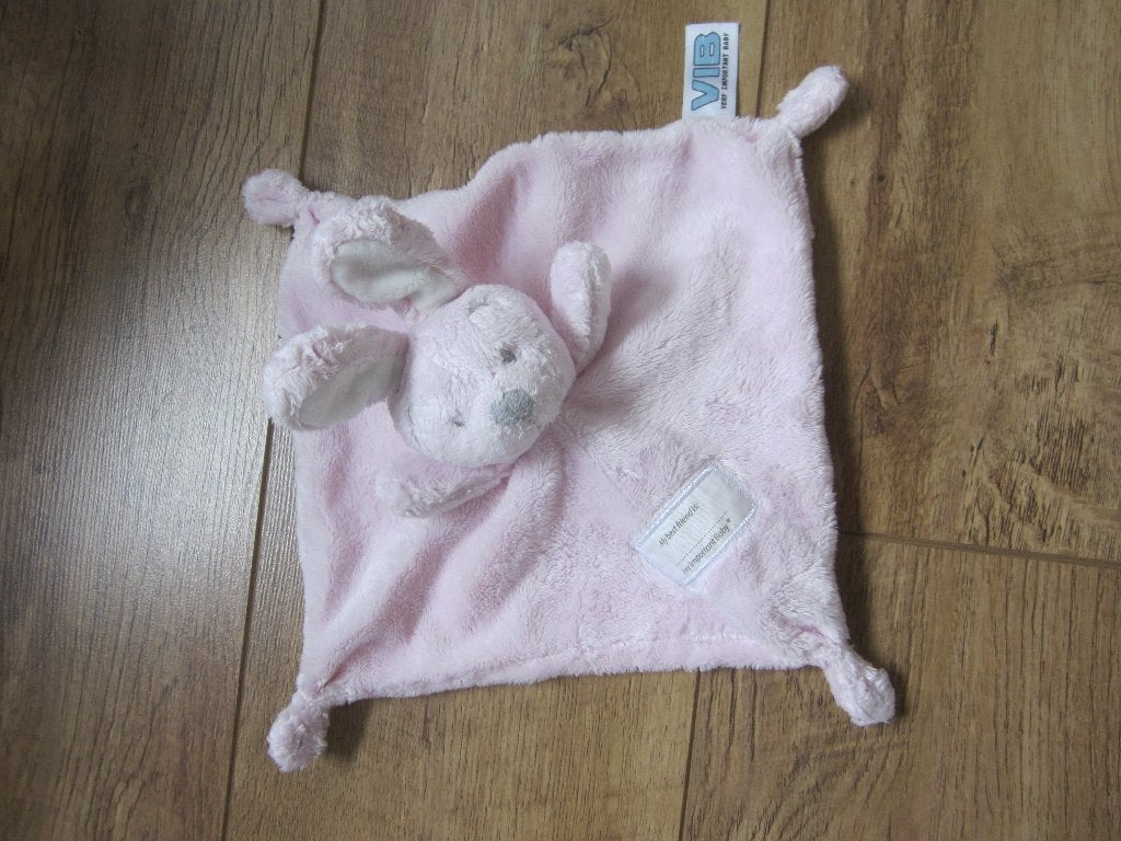 Nova Texant VIB Very Important Baby roze pluche doek konijn, Overige merken, Overige karakters, Ophalen of Verzenden, Wasbaar