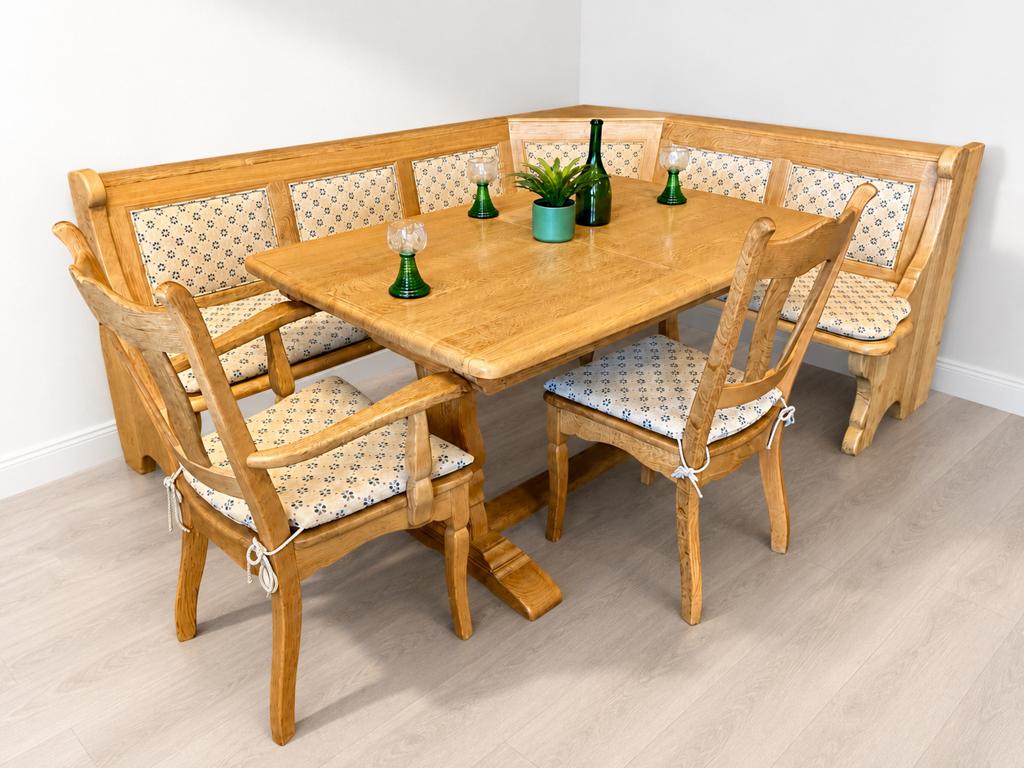 Als Nieuw ! Duitse eethoek massief eiken oostenrijkse hoek, Huis en Inrichting, Banken | Complete zithoeken, Ophalen, Zo goed als nieuw