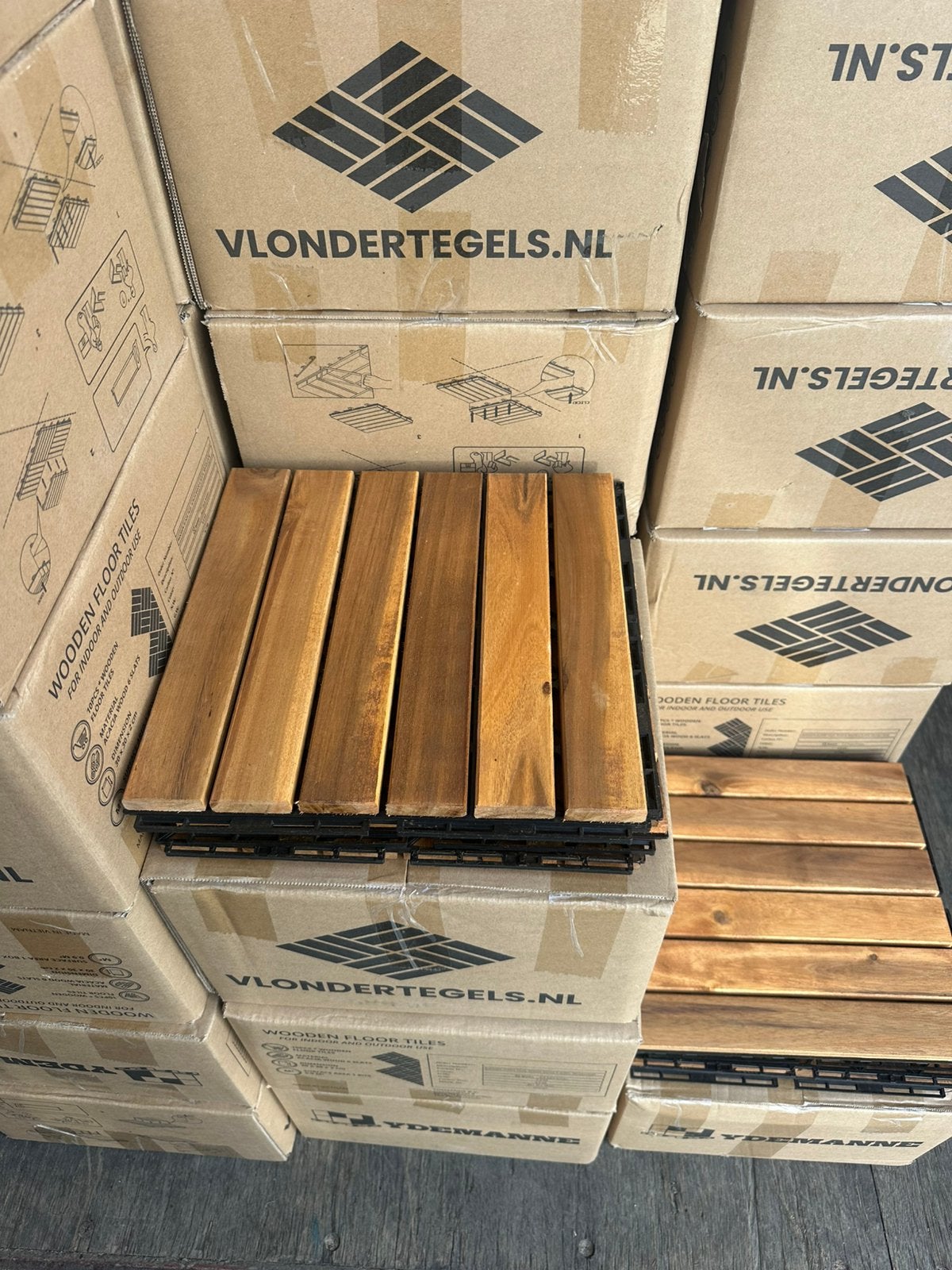 Acaciahout Balkontegels Vlondertegels Terrastegels - NIEUW, Tuin en Terras, Nieuw, Ophalen of Verzenden, Zwettestraat 8, 8912AH Leeuwarden