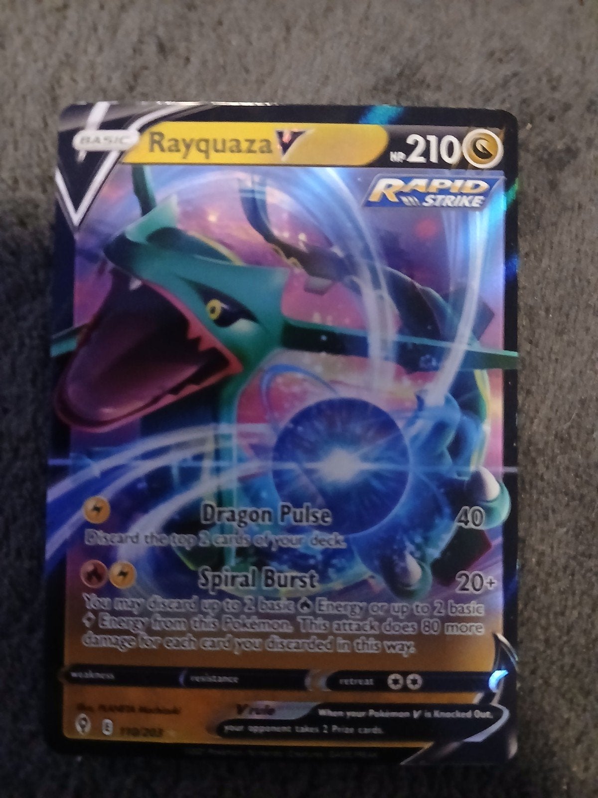 Rayquaza V #110 Pokemon Evolving Skies, Ophalen of Verzenden