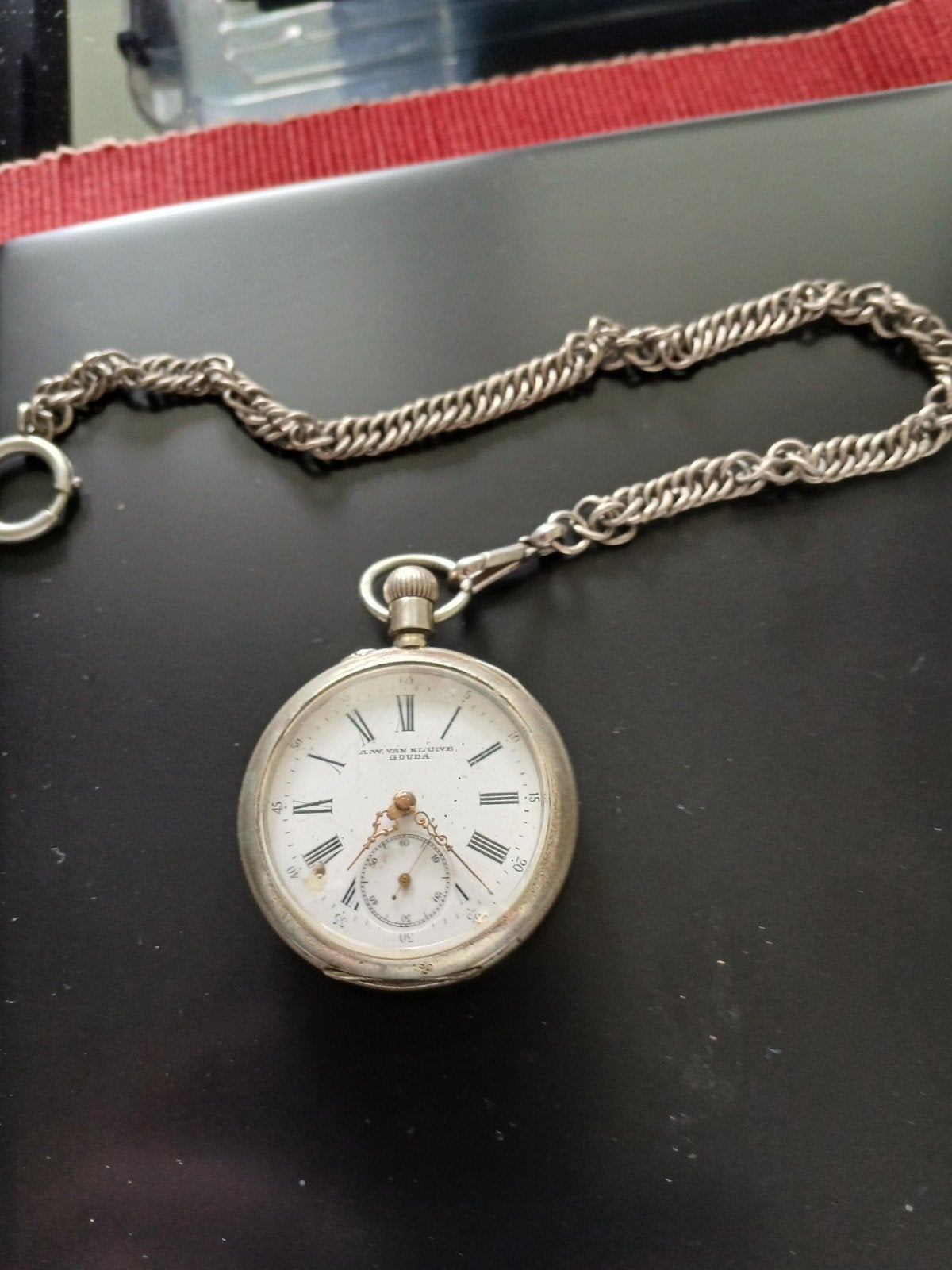 Horloge zilver, Ophalen of Verzenden, Zilver, Overige merken, 1900 tot 1930