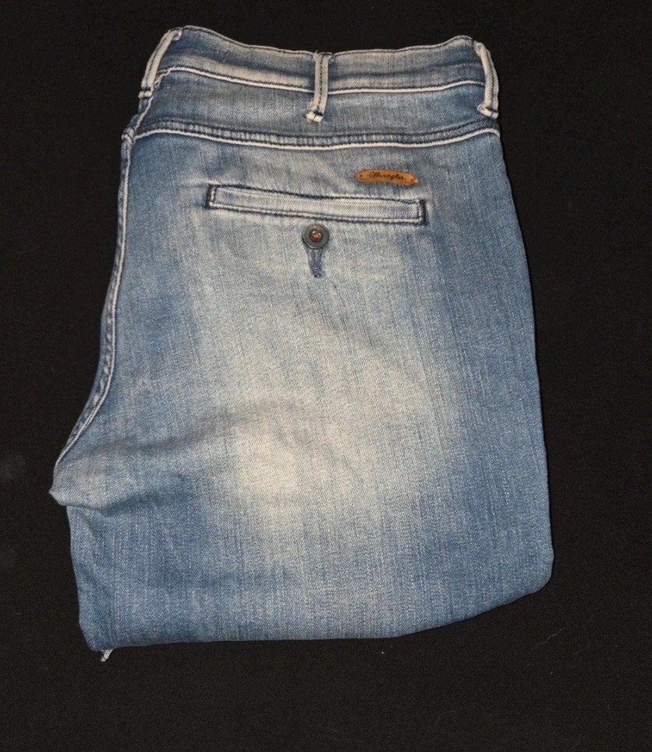 Wrangler Shennan Chino Jeans Dames W29 L34, Blauw, W28 - W29 (confectie 36), Gedragen, Wrangler