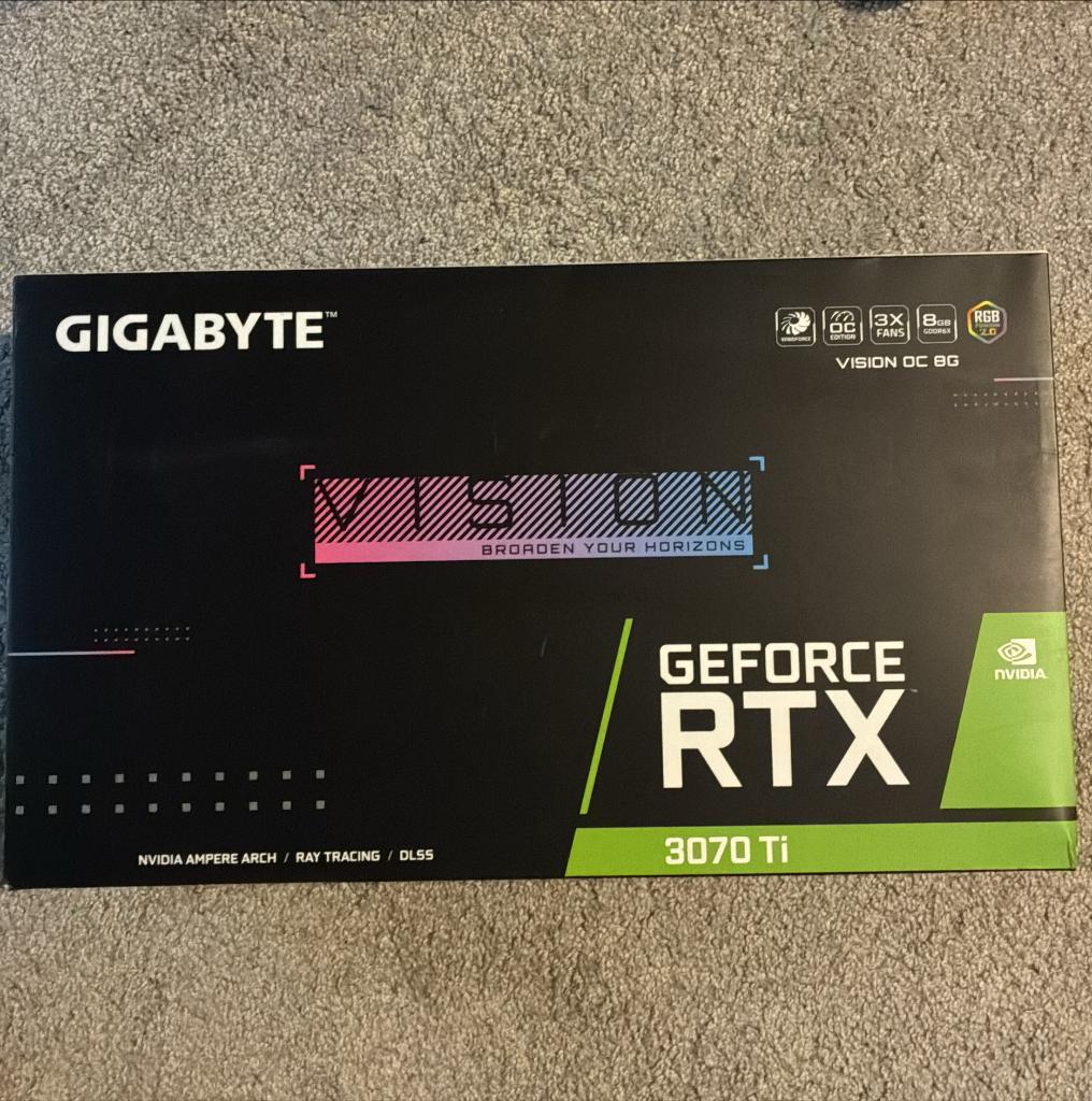 Gigabyte RTX 3070Ti OC Vision, Ophalen, GDDR6, PCI-Express 4, Zo goed als nieuw